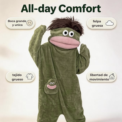 Pijama Ponible Tipo Manta con Capucha de Monstruo, Ultra Suave