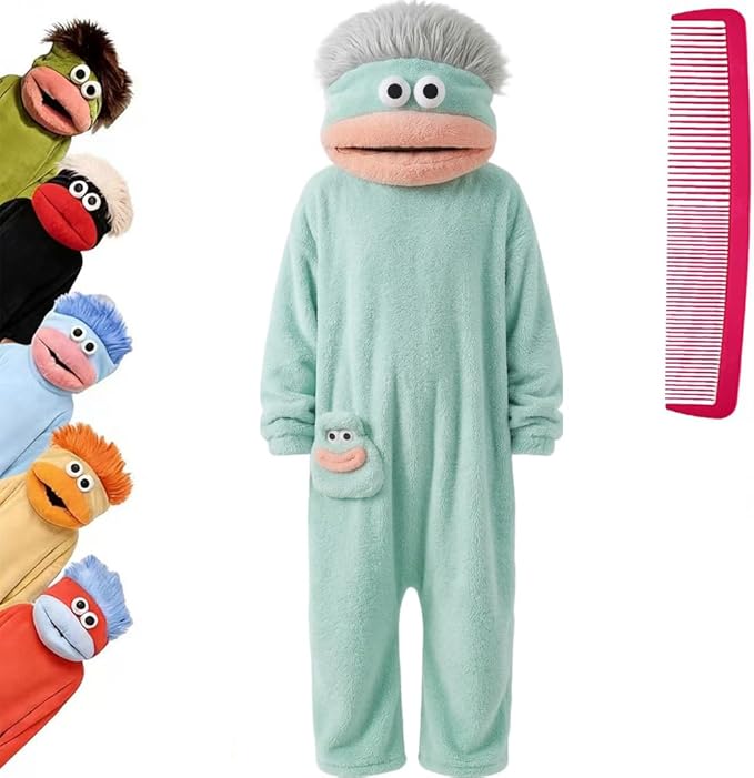 Pijama Ponible Tipo Manta con Capucha de Monstruo, Ultra Suave